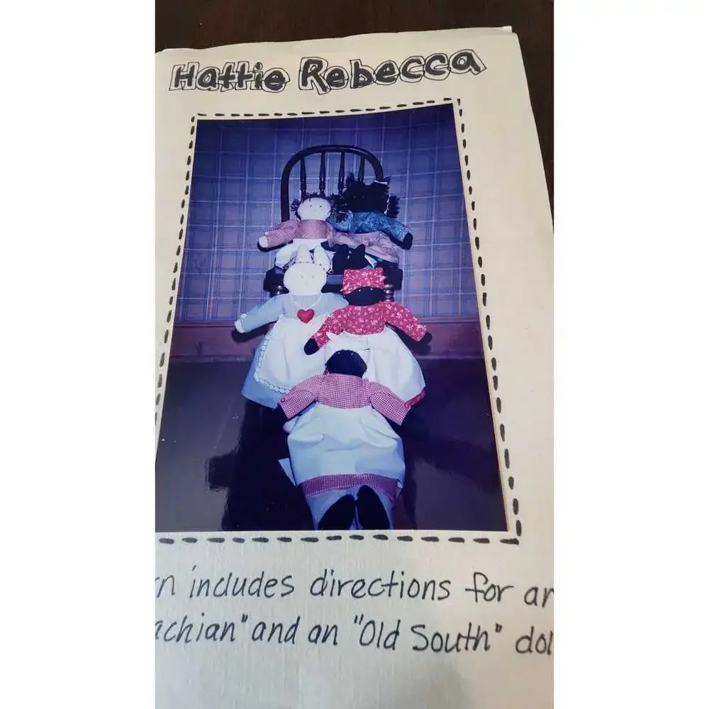 Hattie Rebecca Sewing Craft Pattern Appalachian & Old South Doll Pattern Uncut